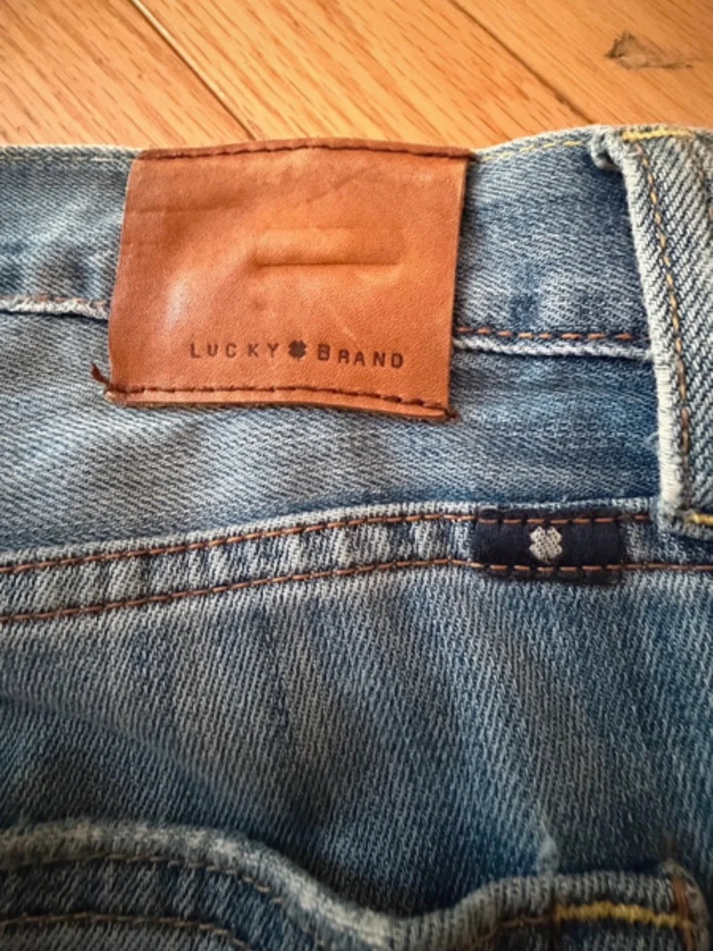 Lucky Brand Light Blue Straight Leg Distressed Jeans